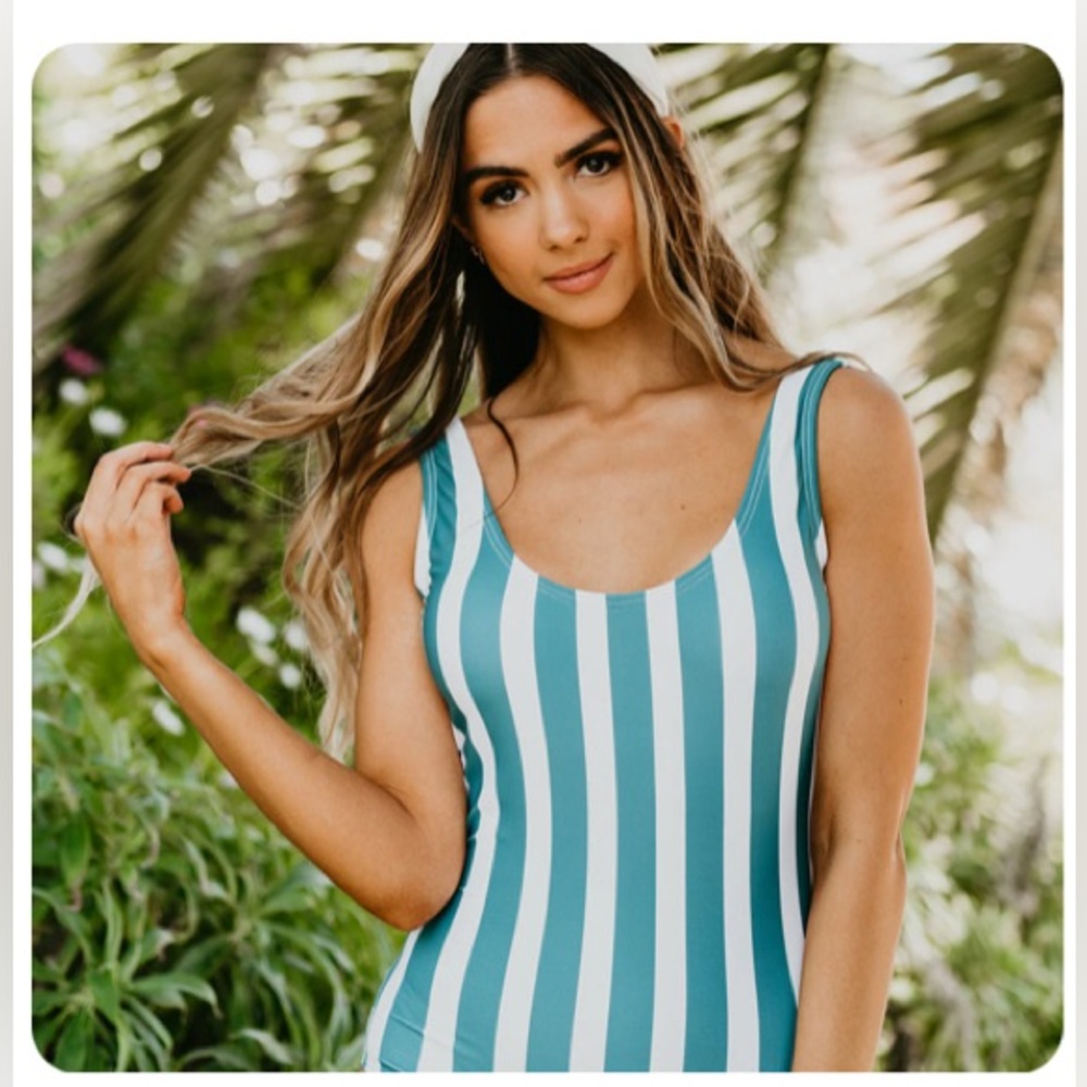 Pink Desert Striped One Piece